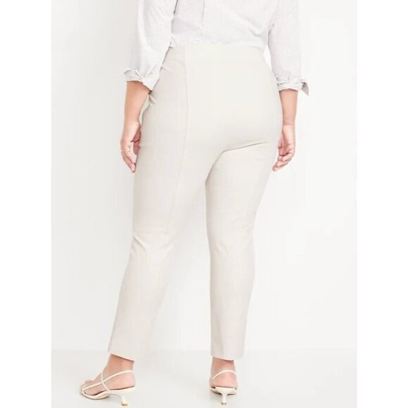 Old Navy White High Rise Pixie Classic Pants 28 PLUS SIZE - Picture 2 of 2